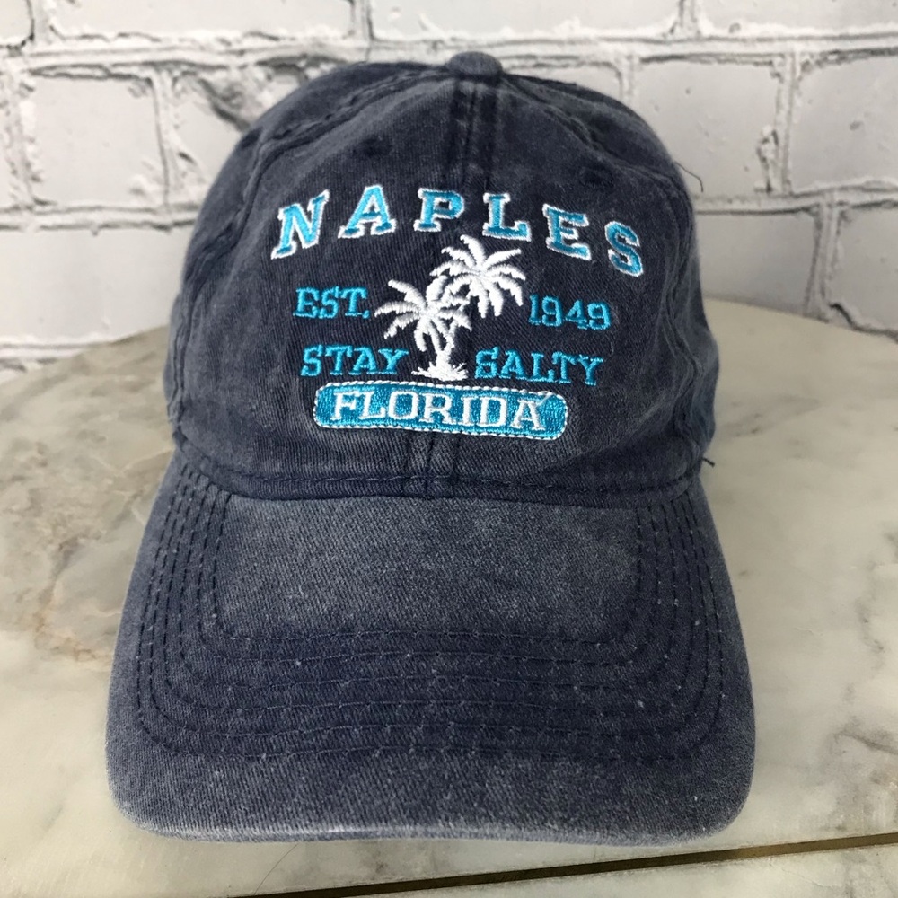 Alvin’s Island Naples Florida “Stay Salty” Adult Unisex One Size Faded Blue Hat